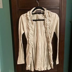 Anthropologie Guinevere Cream Cover up Sweater S